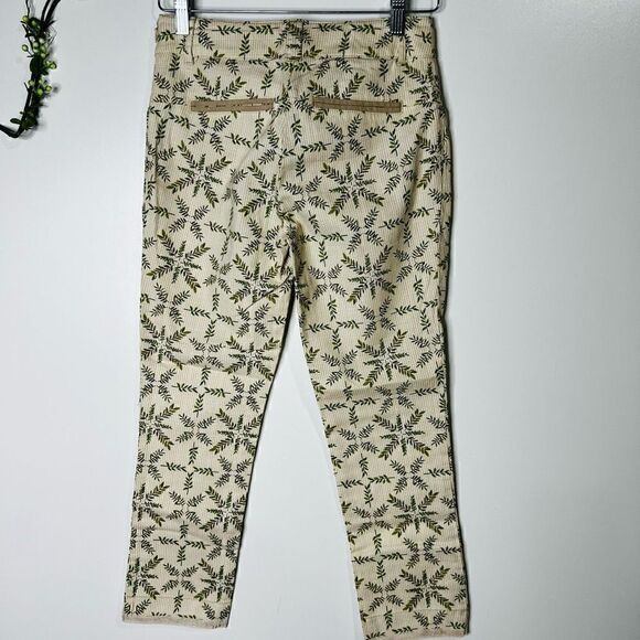 Cartonnier Women's Cream Medallion Charlie Trousers Cropped Pants Size 0 - Picture 11 of 14